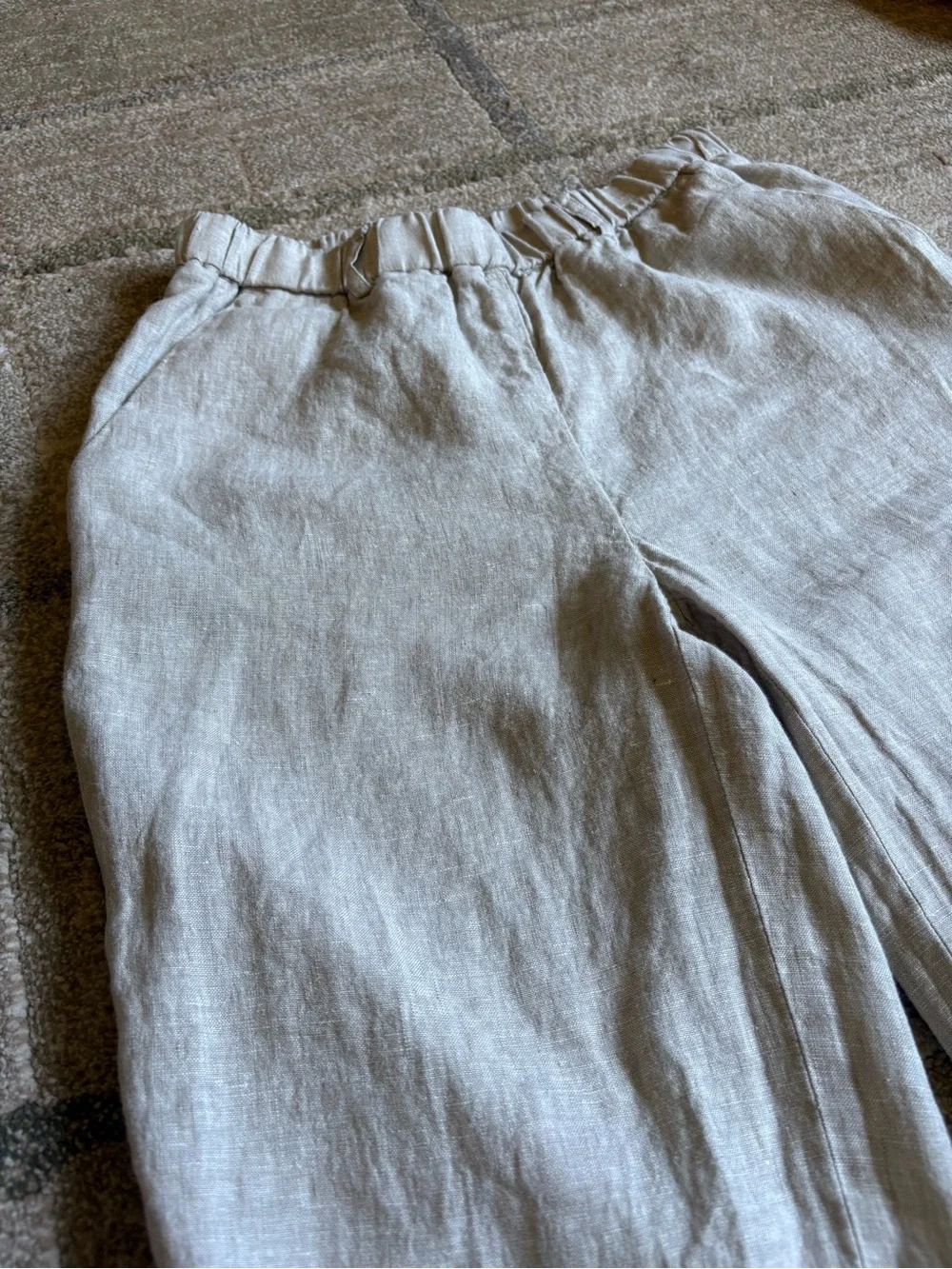Quince Women’s 100% European Linen Pants Flax Beige Small